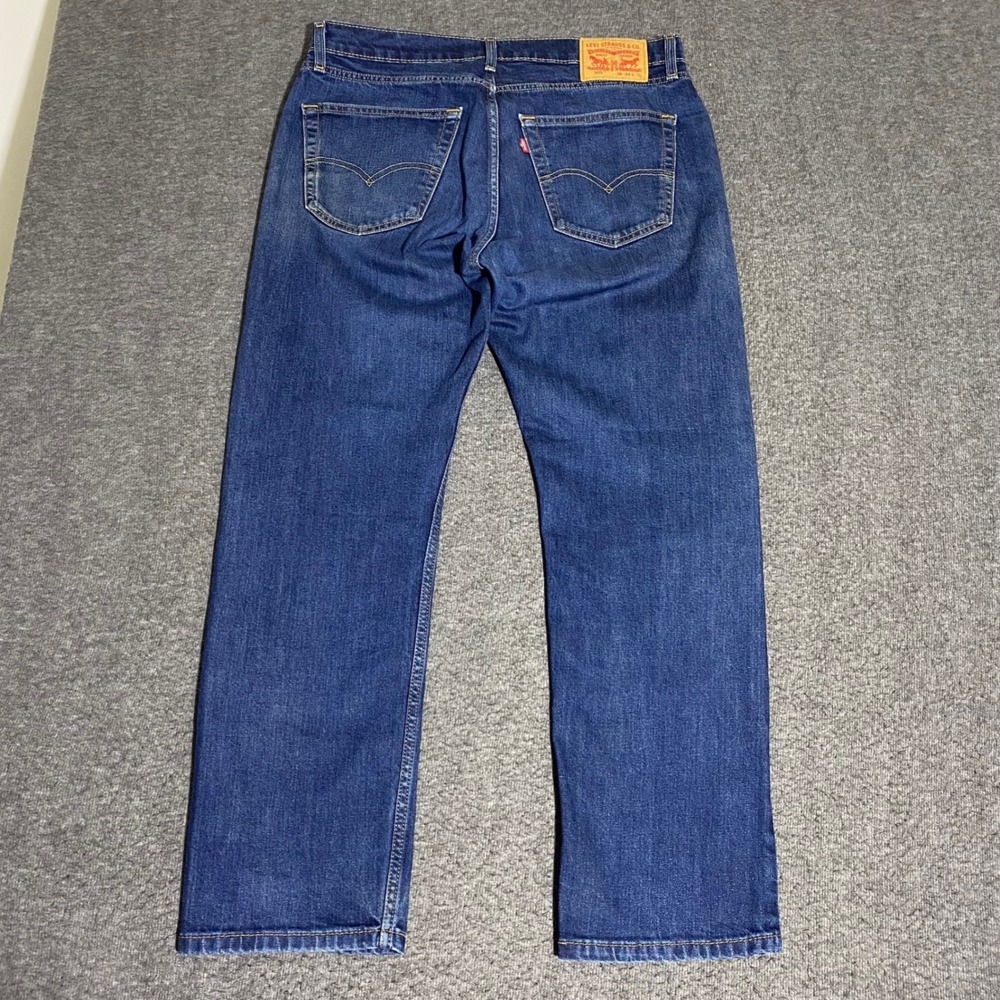 Levis 505 Regular Fit Jeans Mens 34x29 Indigo Blue Straight Leg Denim 00505-1954